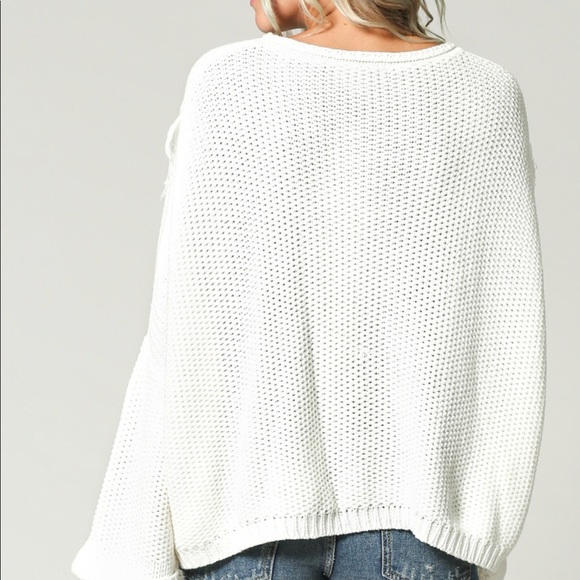 Fringe Bell Sleeve Sweater - Picture 4 of 8